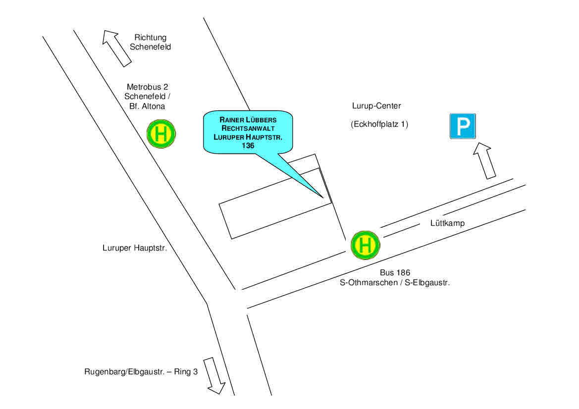 Lageplan - Kanzlei R. Lübbers